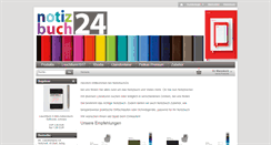 Desktop Screenshot of notizbuch24.de