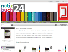 Tablet Screenshot of notizbuch24.de